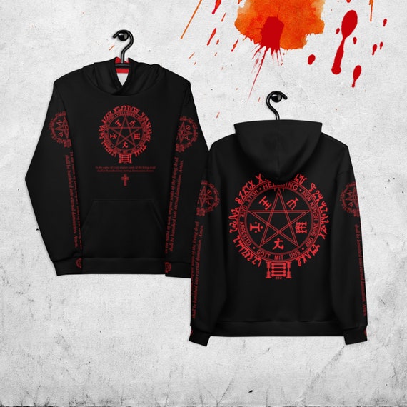Pentagram Hoodie Unisex Brushed Fleece Pullover Hooded Etsy