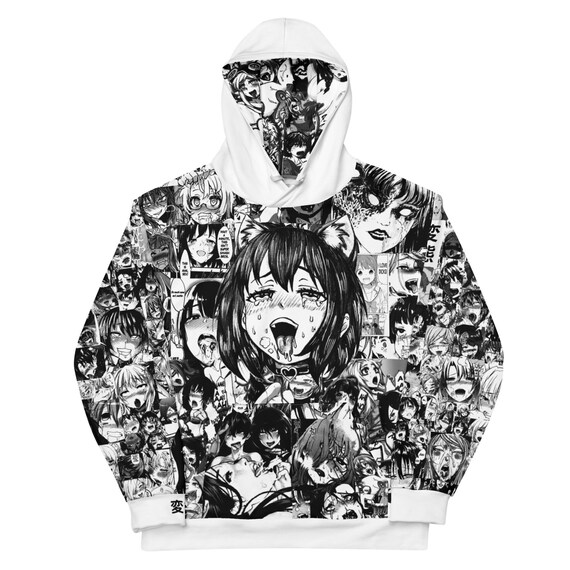 AHEGAO Hoodie UNCENSORED Aesthetic Streetwear Ecchi Anime - Etsy