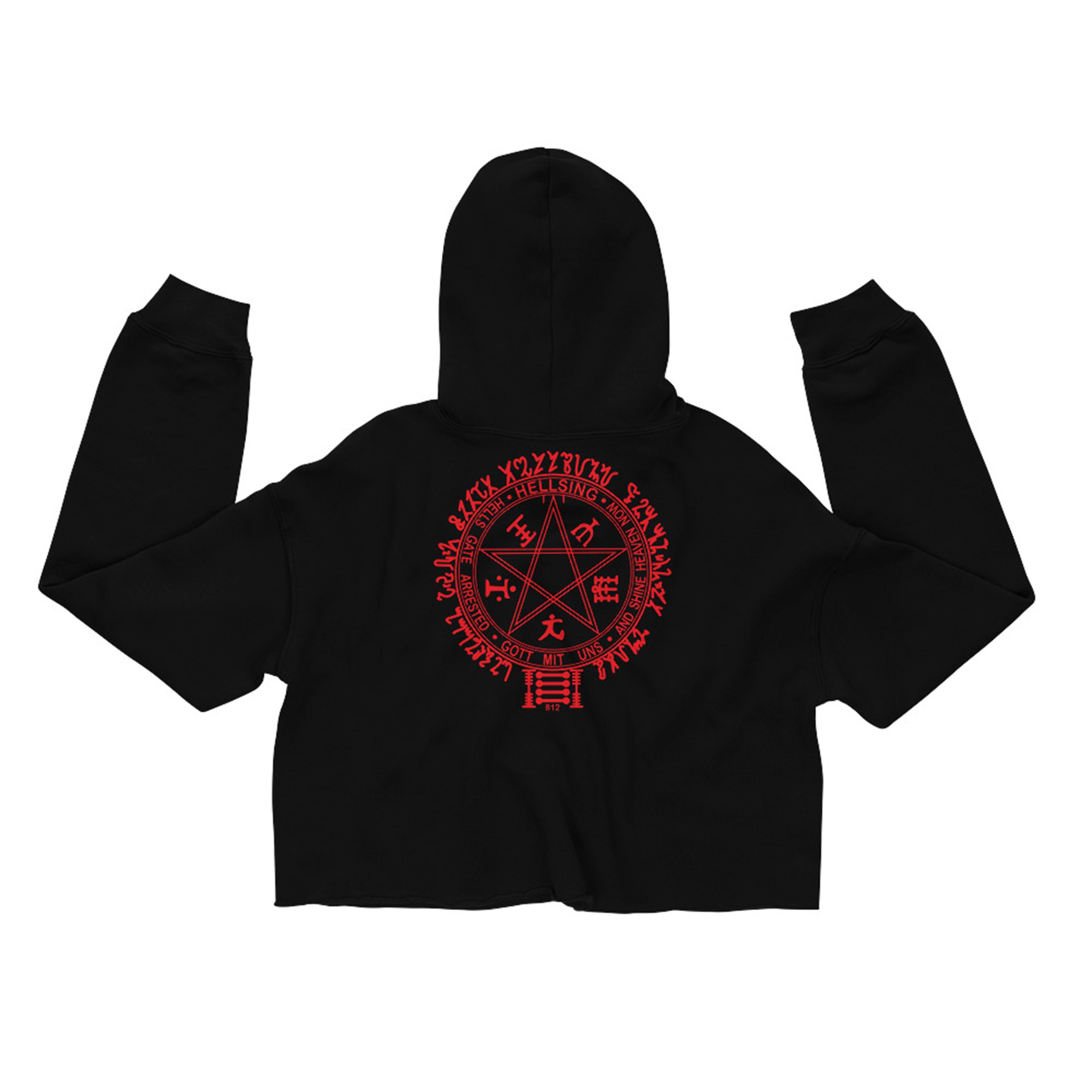 Alucard Pentagram Crop Hoodie cropped hooded sweatshirt | Etsy