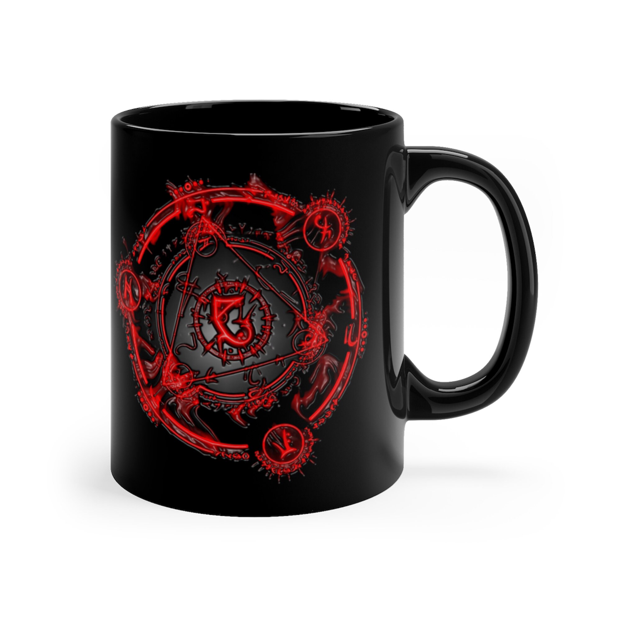 Arcane Magic Circle 11oz Black Mug Ceramic Coffee Mug - Etsy India