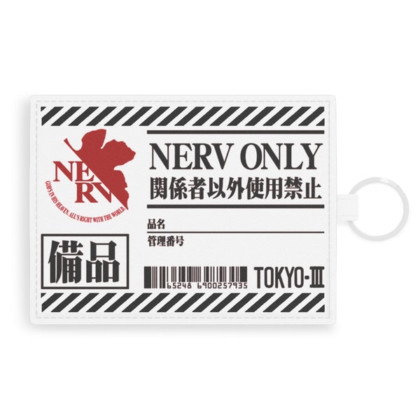 ΝΕRVonly Card Holder | TOKYO-3 card wallet cosplay accessory | 100% cruelty-free vegan Saffiano leather | gift @ boyfriend gift @ girlfriend