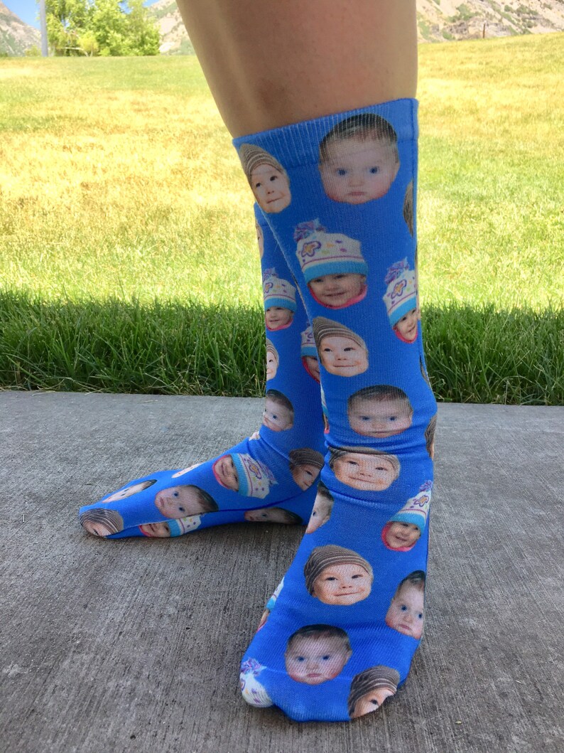 Custom 4image Face Photo Socks Personalized Photo Baby Face Etsy