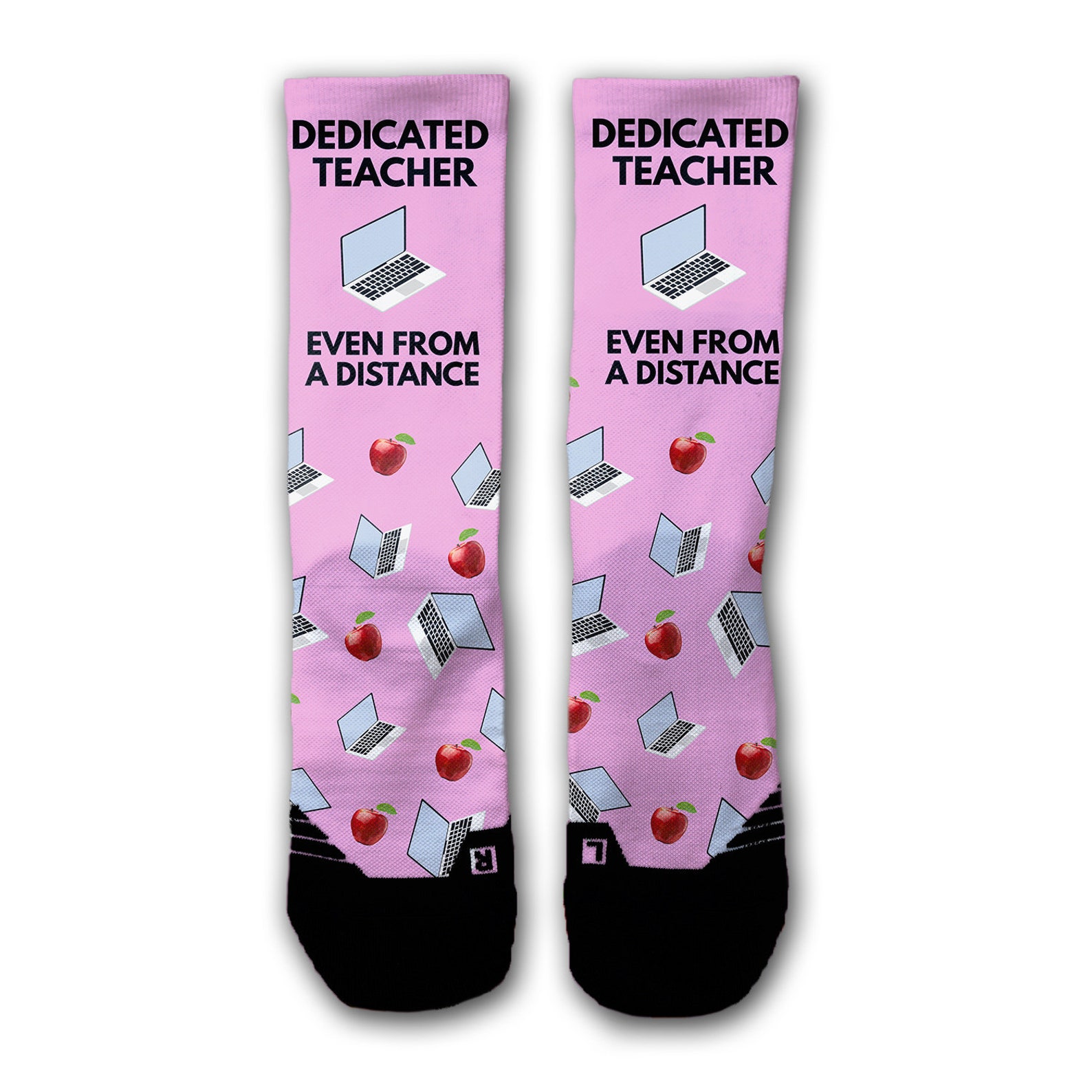 Dedicated Teacher Socks Teacher Appreciation Gift Virtual Etsy
