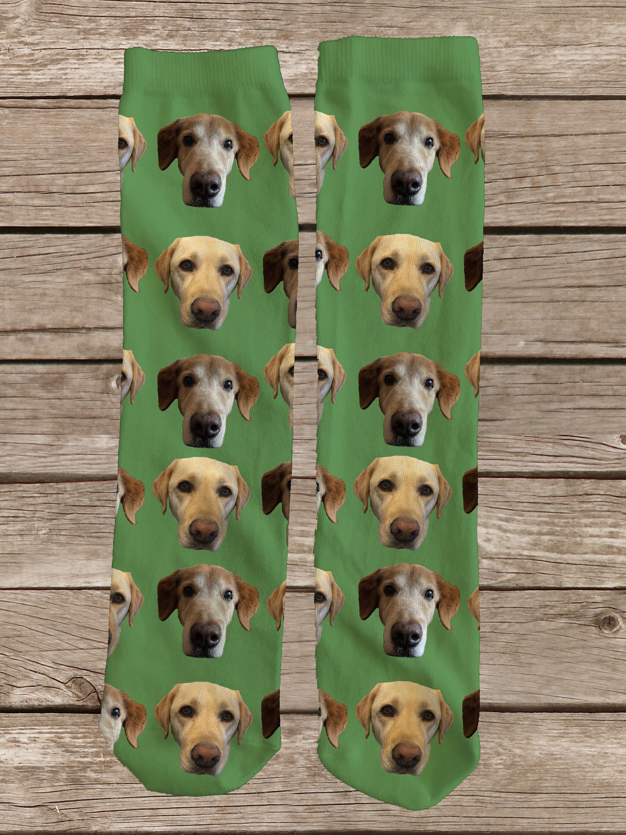 Custom 2 Image Dog Photo Socks Personalized Dog Socks Etsy