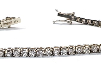 Diamond Tennis Bracelet 5cts. in 14kt White Gold