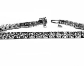 9ct. Diamond Tennis Bracelet in 14kt. White Gold 7"