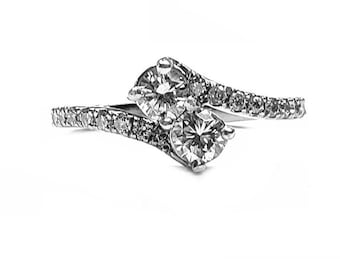 Ever Us 2 Stone Diamond Ring 1ct. t.w in 14kt White Gold
