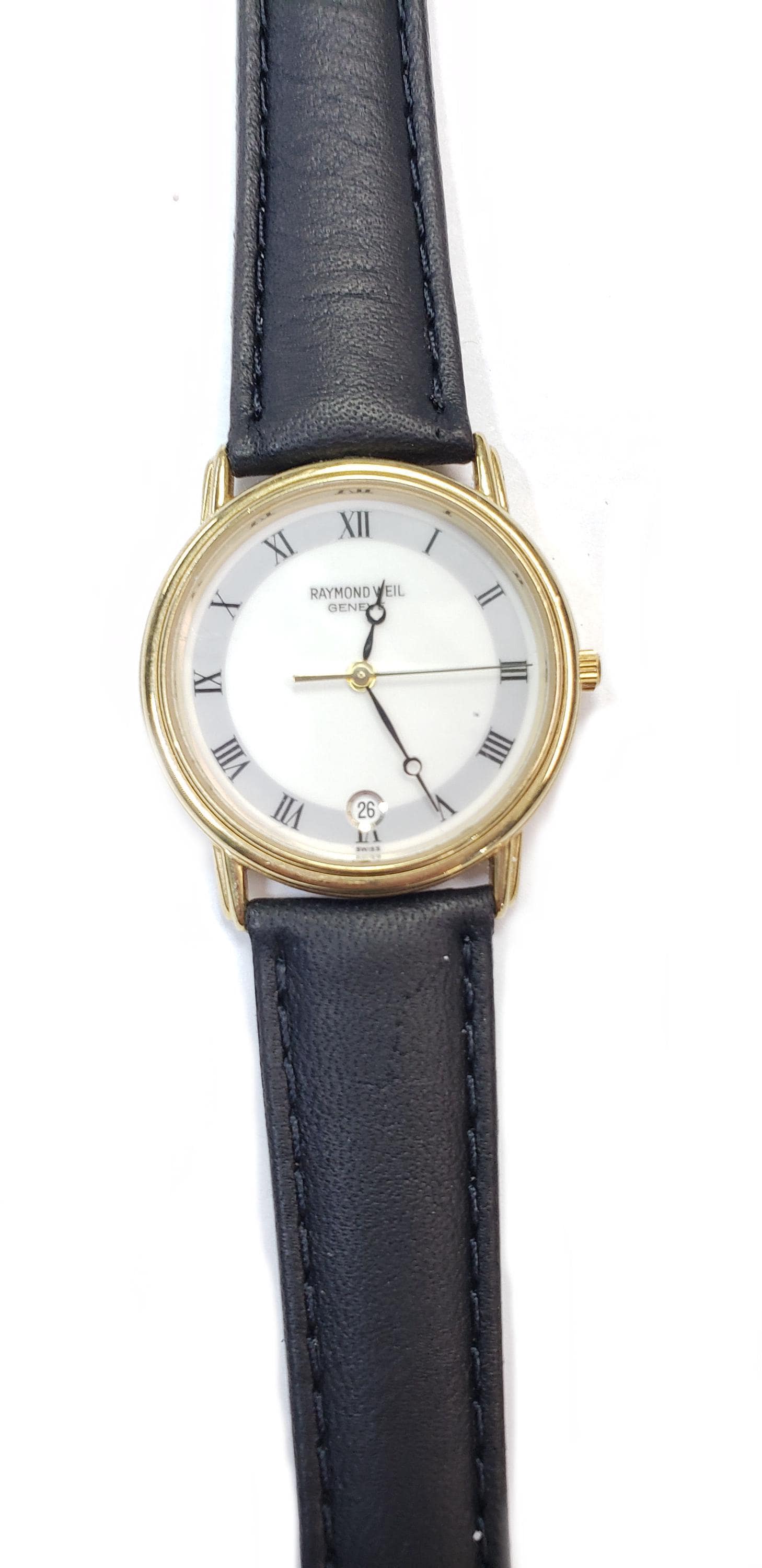 Raymond Weil Unisex Wristwatch, Model 55532 Leather Band