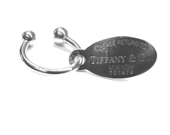 Tiffany & Co Keychain in Sterling Silver.  U Shaped w/ Ball Ends.