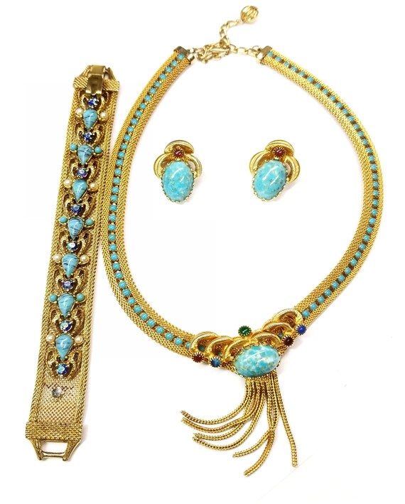 Necklace , Bracelet, Earring Set. Unique Colored … - image 3