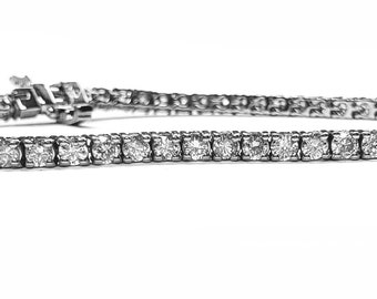 Diamond Tennis Bracelet 3.79cts. 4 Prong Setting in 14kt. White Gold 7"