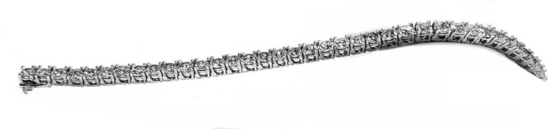 9ct. Diamond Tennis Bracelet in 14kt. White Gold 7"