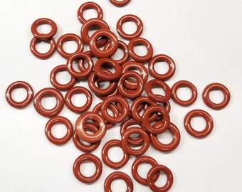 Red Jasper Solid Circles.  Make Your Own Jewelry.   50 Pcs.