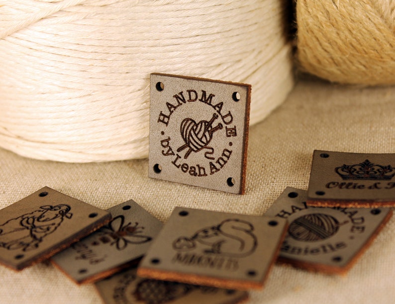 Custom Leather Labels Personalized Leather Labels Handmade Etsy