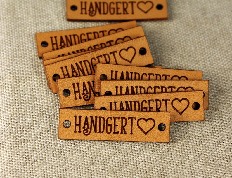 Labels for handmade items Leather tags Personalized leather Etsy