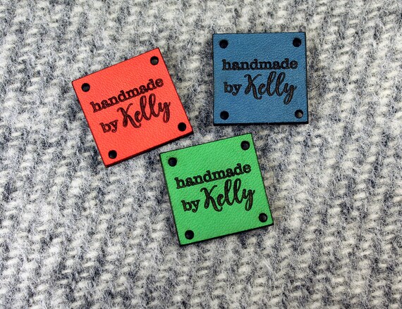 Personalized Knitting Labels Custom Leather Labels | Etsy