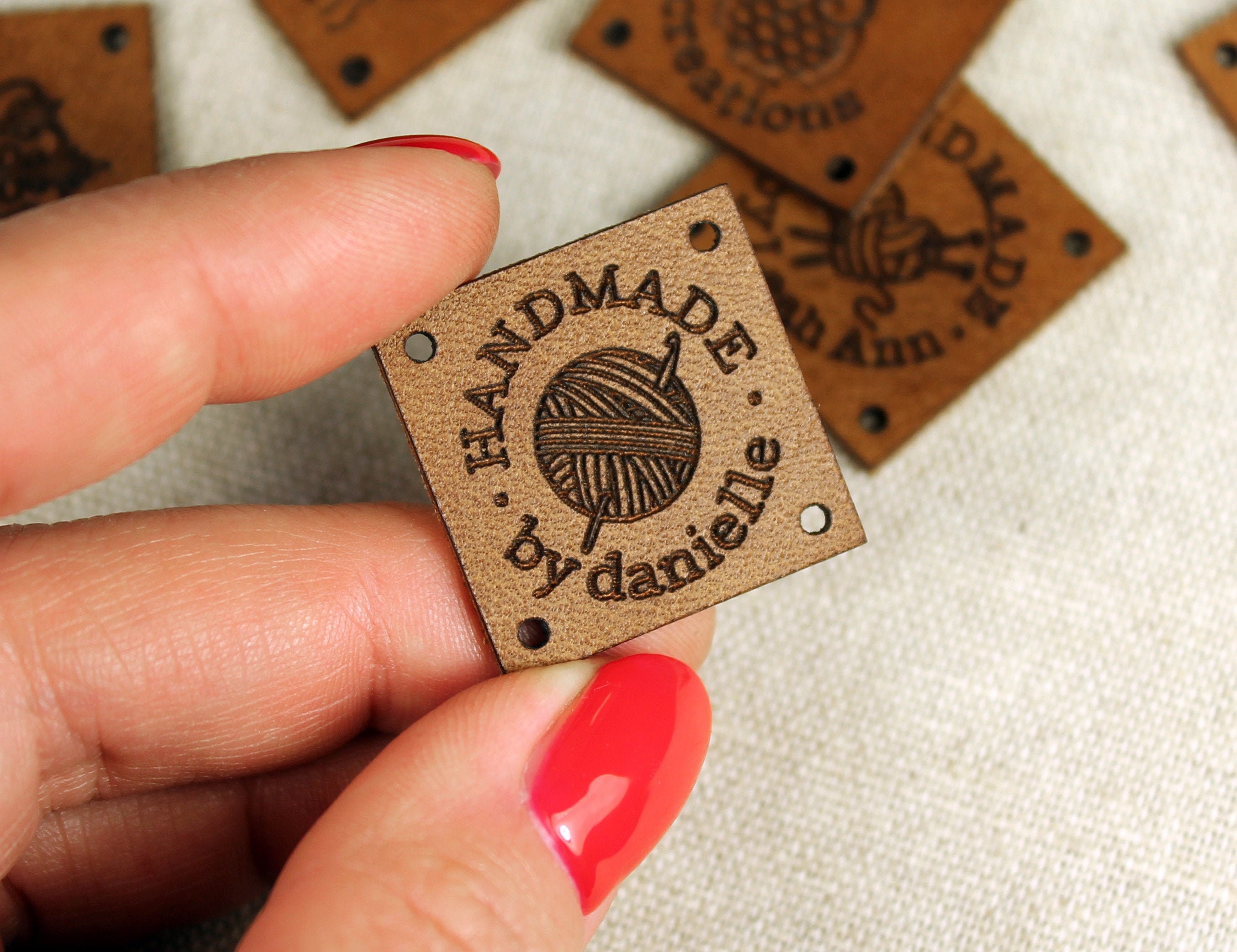 Custom Leather Labels - Personalized Leather Labels - Handmade tags -…