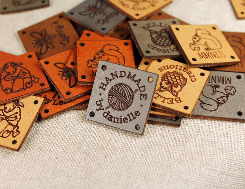 Custom Leather Labels Personalized Leather Labels Handmade Etsy