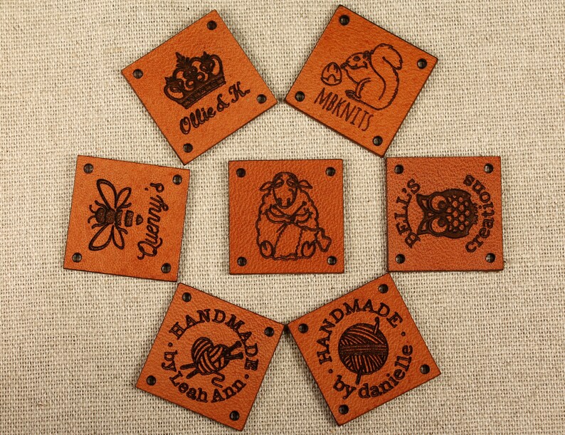Custom Leather Labels Personalized Leather Labels Handmade Etsy