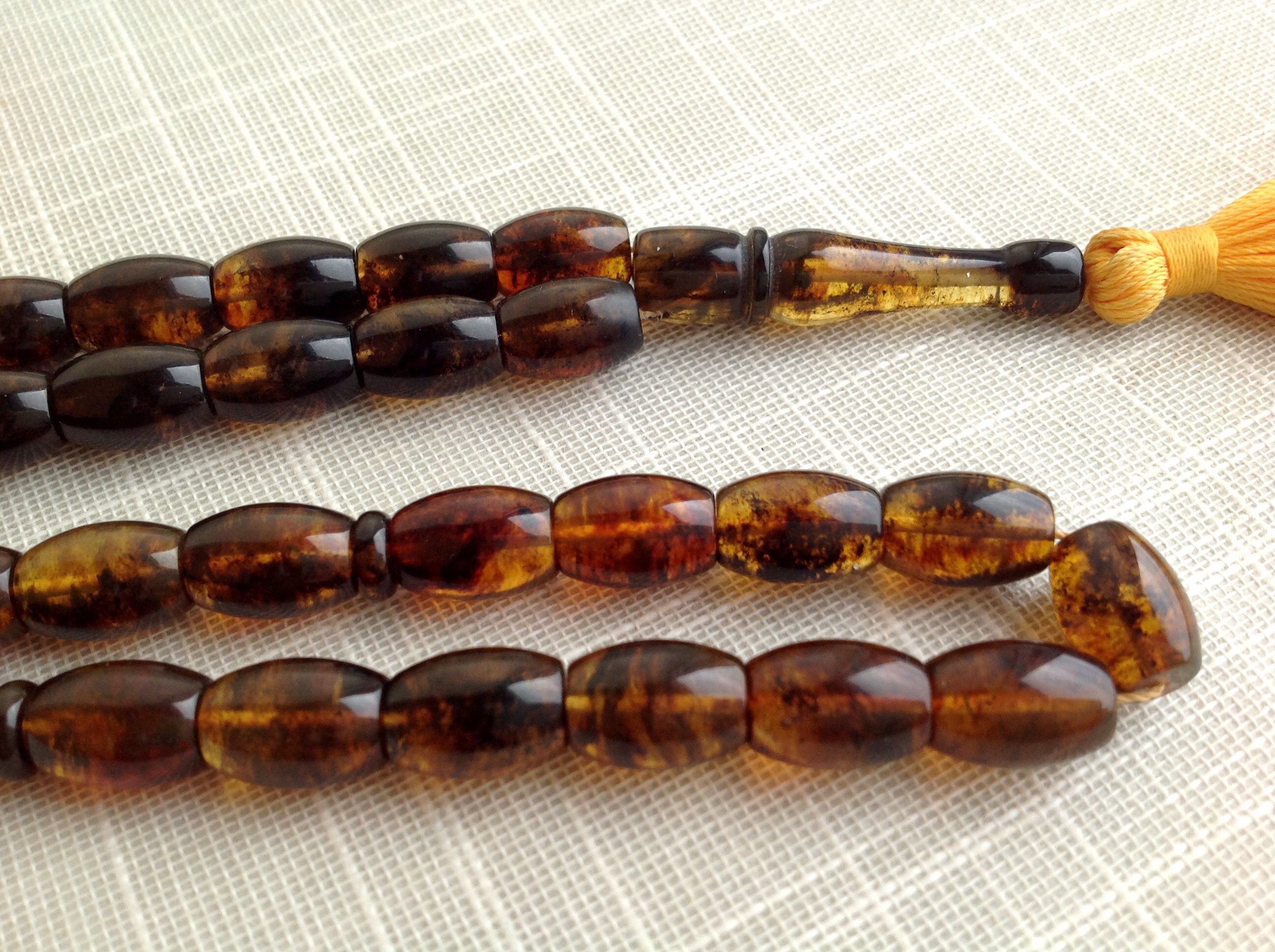 Baltic Amber Prayer Beads Islamic Rosary With Soil Etsy