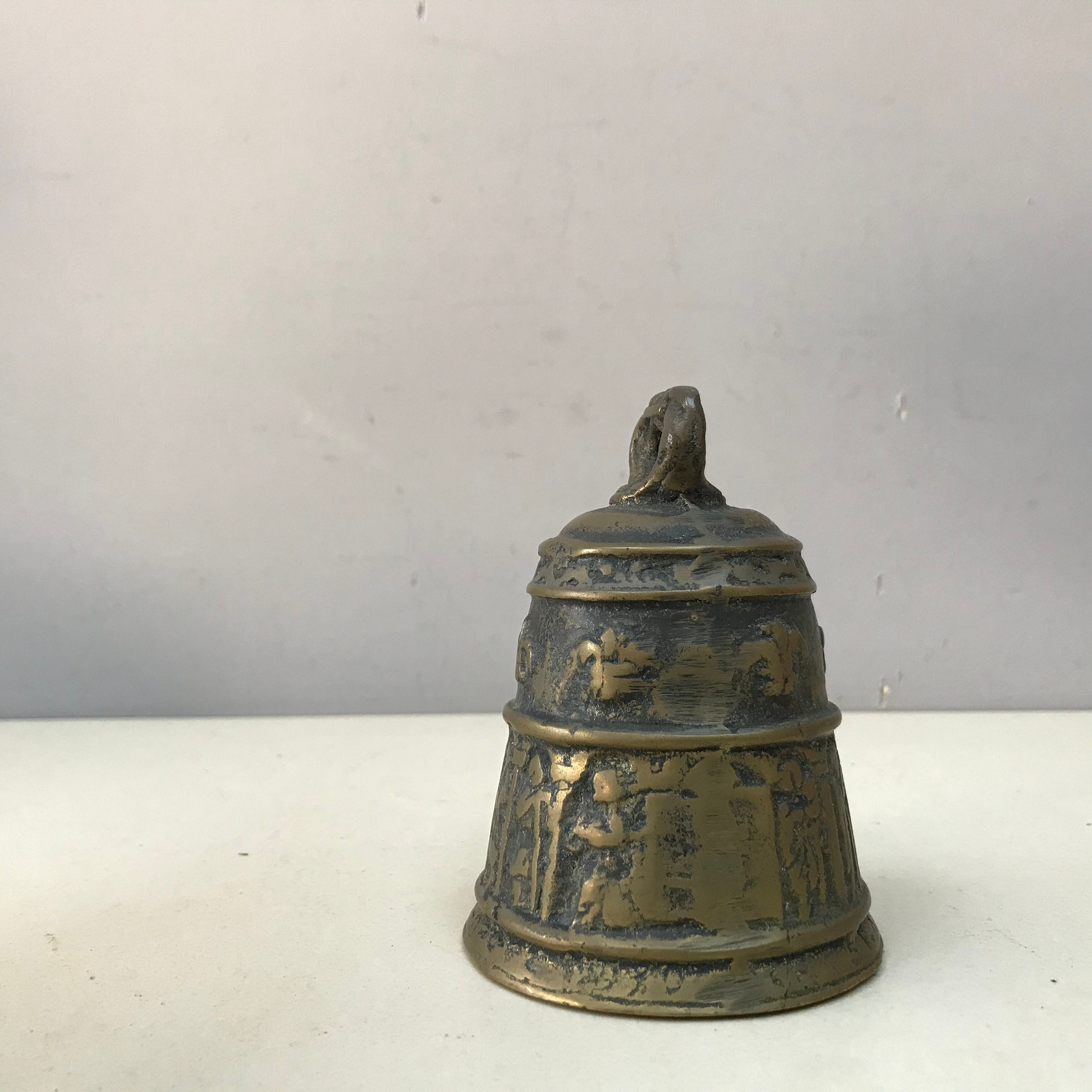 Antique Primitive Heavy Bronze Bell With Coats of Arms and | Etsy