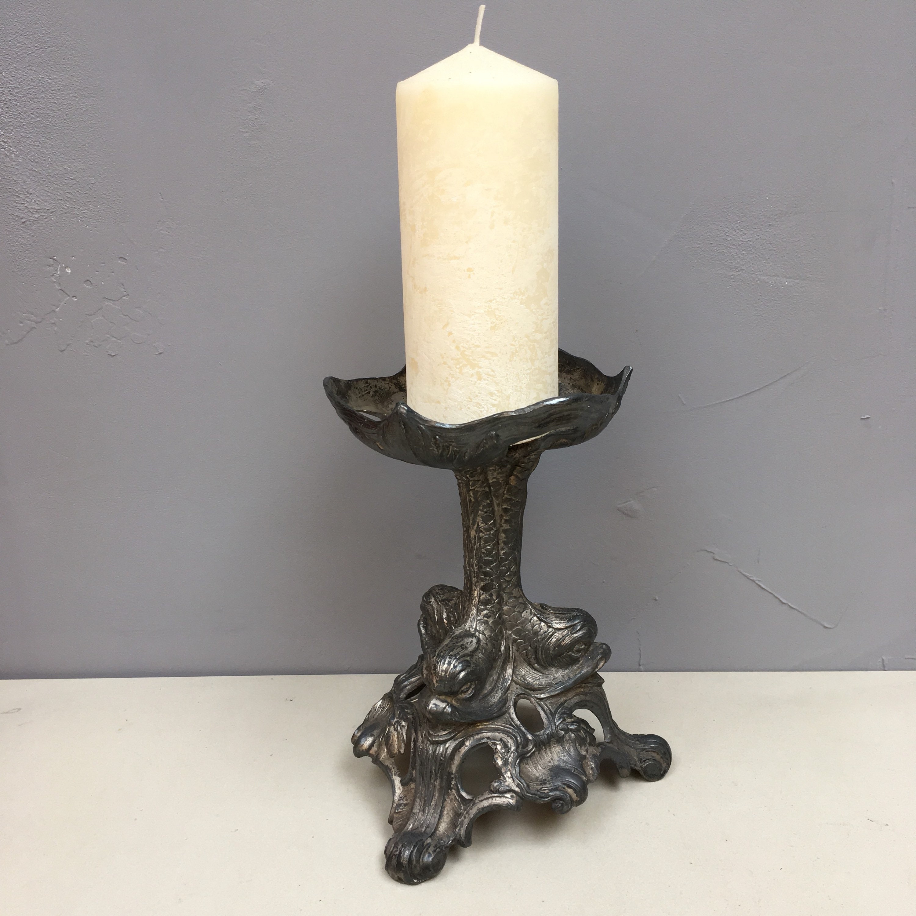 Large vintage metal fish candle holder candlestick Etsy