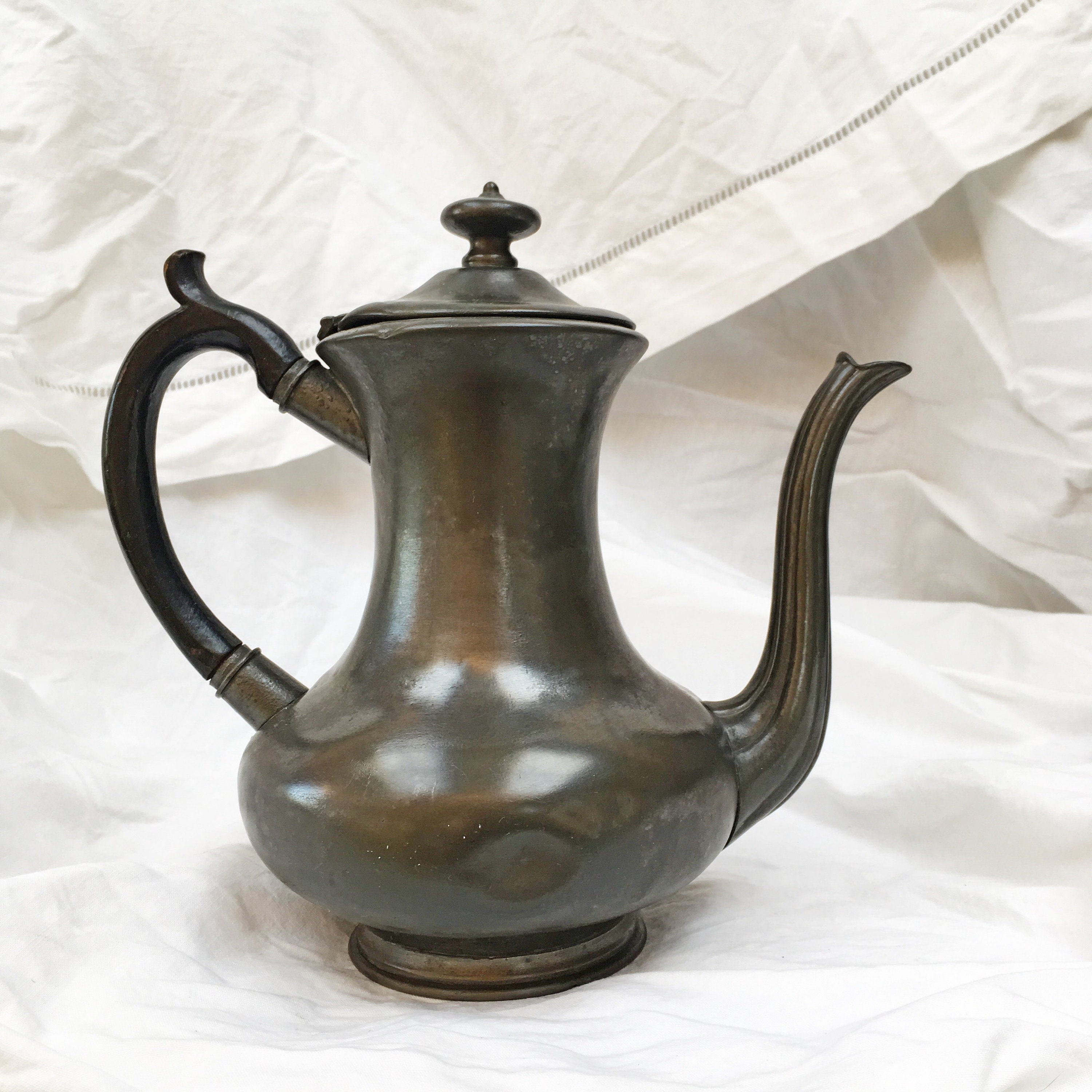 Large Antique Pewter Britannia Metal Sheffield Coffee Pot With - Etsy