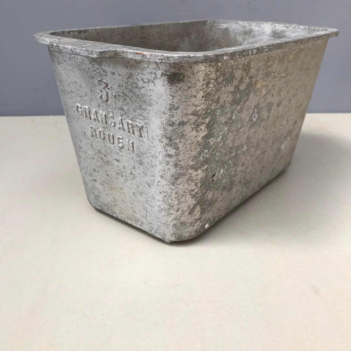 Heavy Vintage French Terrine Pate Mould Tin Thick Tarnished Etsy