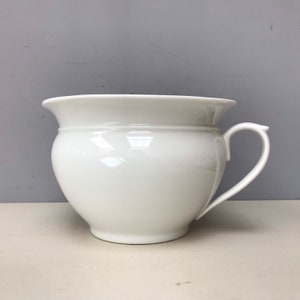Rare Alfred Hache et Cie  beautiful Antique French Chamber pot Jug. Antique Ivory white so elegant