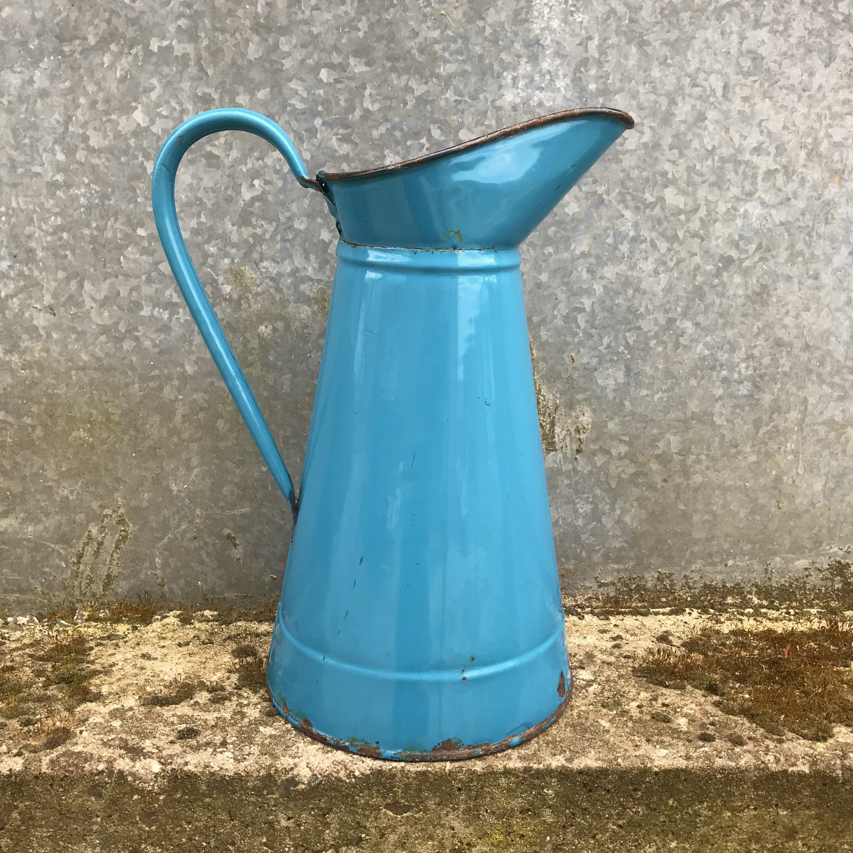19世紀フランス エナメル彩 ピッチャー 26cm 東キ7-0902☆1F 19世紀フランス エナメル彩 ピッチャー 26cm 東キ7-0902☆1F 19