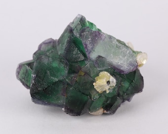 Muscovite on Fluorite, Erongo Mountains, Karibib Constituency, Erongo Region, Namibia