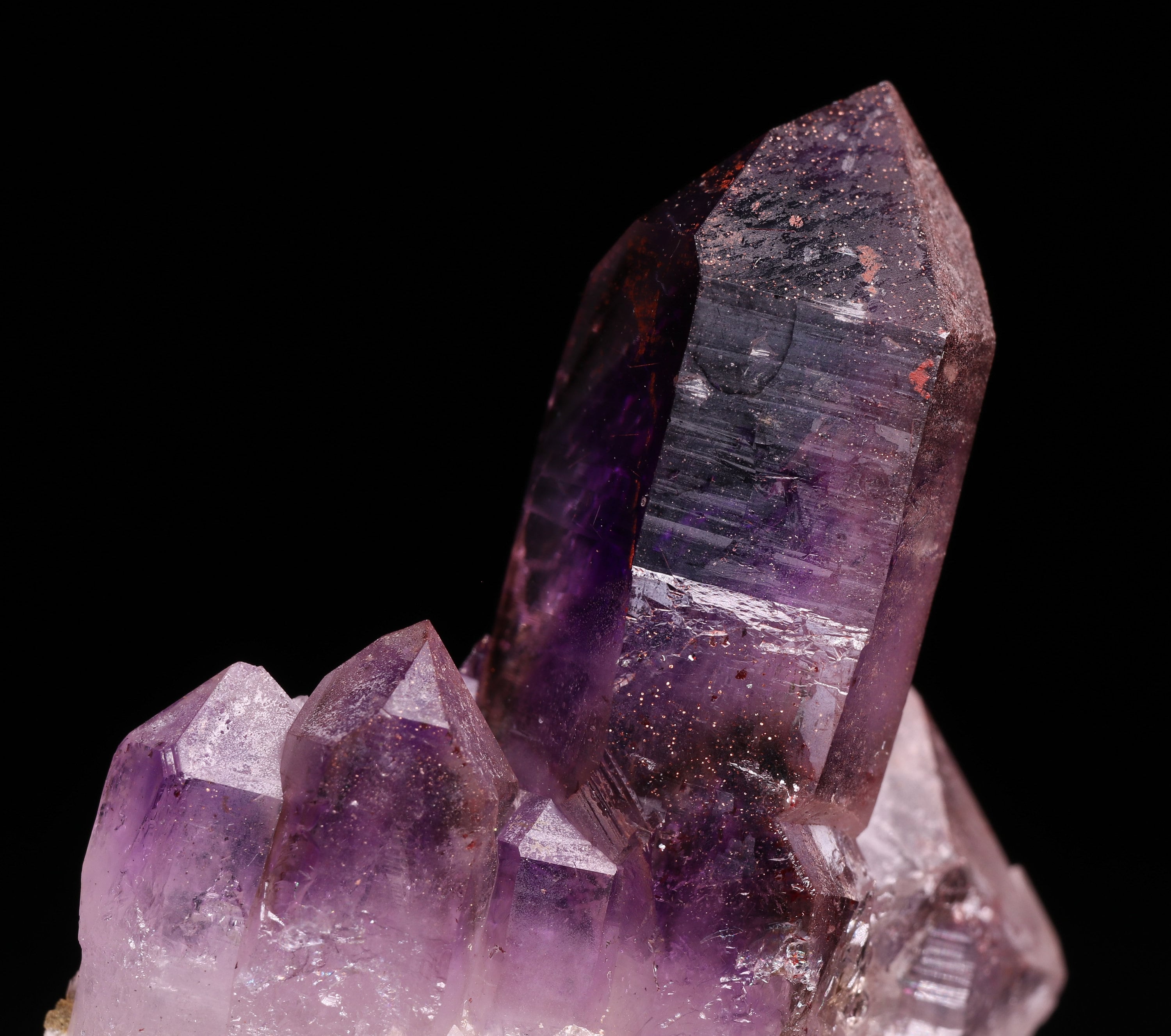 Amethyst Phantom Quartz Cluster, Gobobosebberge Mnt, Namibia