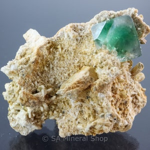 Fluoriet op Feldspar Miniatuur, Erongo Mnt, Namibië