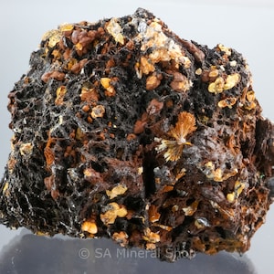 Goethite sur Malachite et Goethite, Mine Skorpion, Région de Karas, Namibie