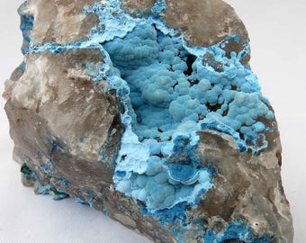 Velvet-Like Shattuckite Vug, Koakoveld, Namibia