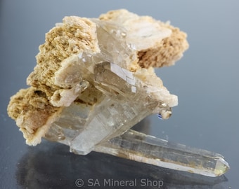 Smokey Quartz on Feldspar, Erongo Mnt,The Borg Pocket