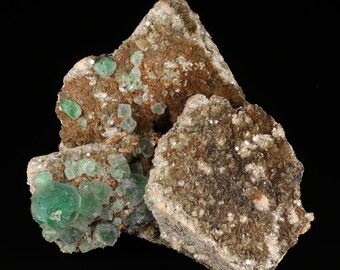 Fluorite, Muscovite on Feldspar, Erongo Mountains, Karibib Constituency, Erongo Region, Namibia