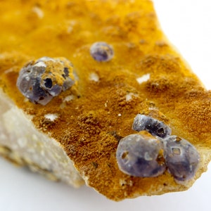 Purple Fluorite On Yellow Fluorite, Noordoewer, Orange River, Namibia