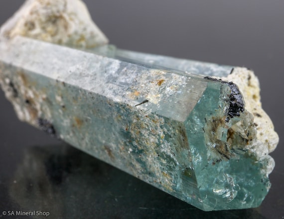 Aquamarine with Feldspar, Erongo Mnt, Namibia