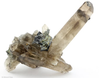 Aegerine and Quartz on Feldspar, Zomba Mnt, Malawi