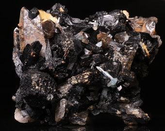 Aquamarine, Schorl & Quartz Plate-like Cluster, Erongo Mnt Region, Namibia