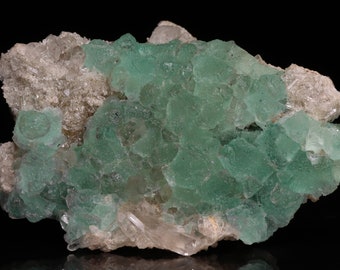 Fluorite on Quartz Cluster, Riemvasmaak, Northern Cape, South Africa