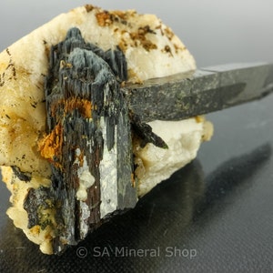 Aegirine on Feldspar, Zomba Mnt, Malawi