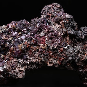 Cuprite, Mimetite, Wulfenite, Tsumeb Mine, Namibia
