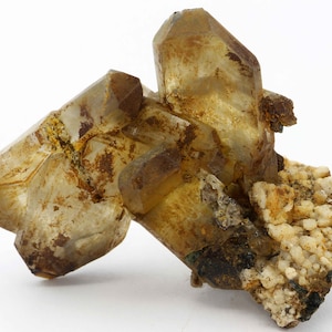Flat Smoky Quartz Cluster on Matrix, Zomba Mnt, Malawi