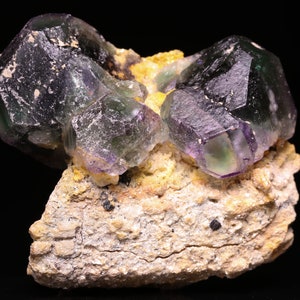 Fluorite and Muscovite on Matrix, Erongo Mnt Region, Namibia