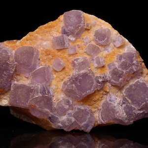Purple Fluorite Balls and Cubes on Miniature Matrix, Noordoewer, Orange River, Namibia