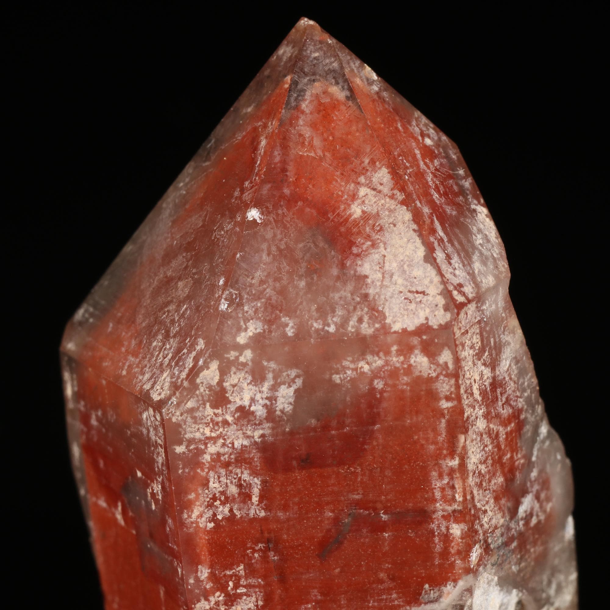 Black Hematite Quartz Red Hematite In Quartz Crystal, Orange River