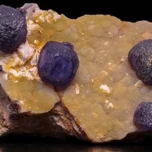 Purple Fluorite Balls and Cubes on Miniature Matrix, Noordoewer, Orange River, Namibia