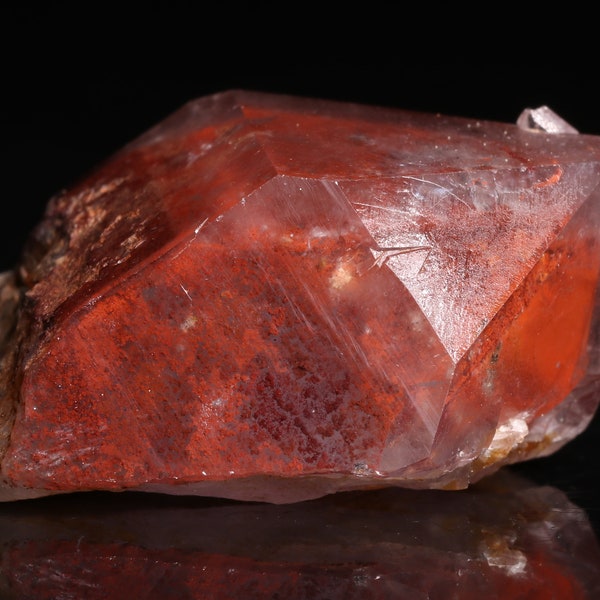 Red Hematite in Quartz, Orange River Area, Karas Region, Namibia